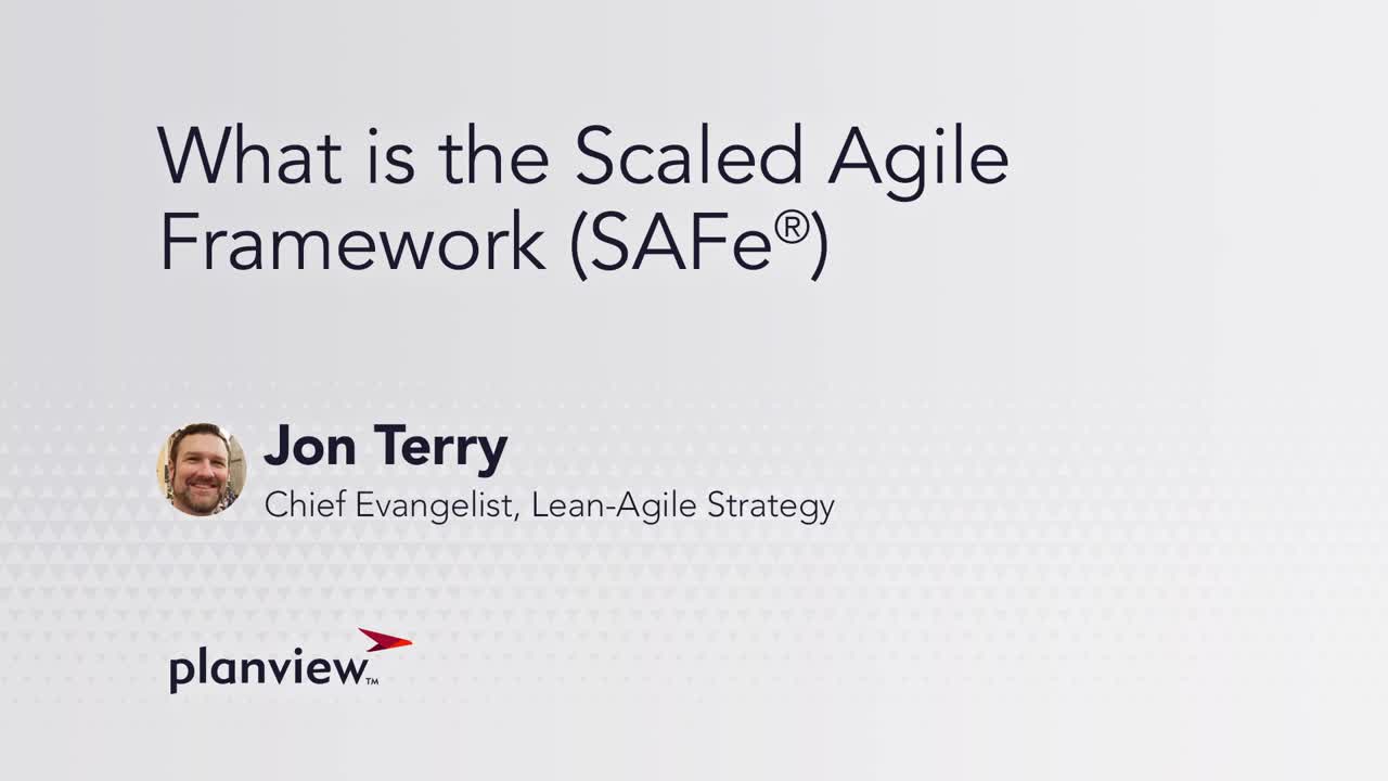 Video: Learn what SAFe is and see how Planview supports it with boards and templates.